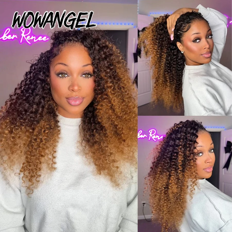 22 Inch Human Hair Extensions Pre-Separated Afro Kinky Curly 40g Kinky Curly Human Hair Extensions - WOWANGEL – wowangel main image 2