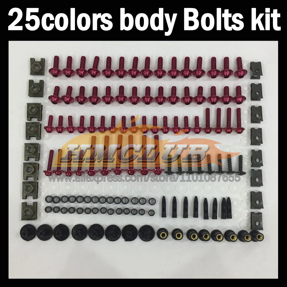 

268ps Full Screws Kit Body bolt For KAWASAKI NINJA ZX-11R ZX11 ZX11R 1993 1996 1997 1998 1999 2000 2001 Fairing bolts screw NutS