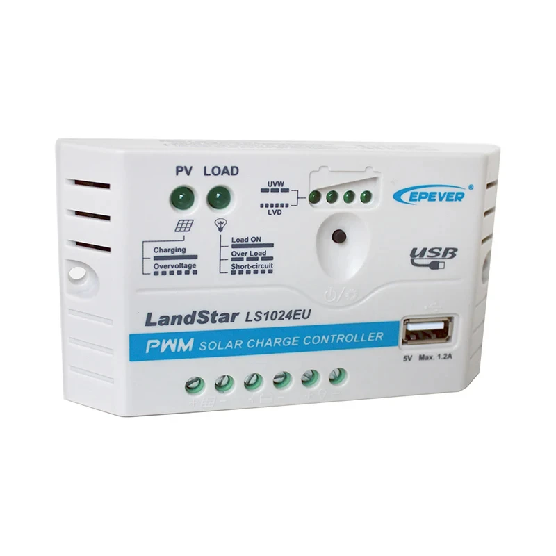 LS1024EU 10A EPEVER Solar Charge Controller With USB Port 12V 24V Solar Panel Charger Regulator New PWM Controller