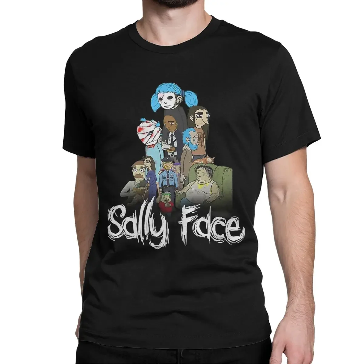 Men Women Sally Face Leisure Cotton Tees  Short Sleeve T Shirt Printed Tops Sal Fisher Game Gothic Larry Sanitys Fall T-Shirt