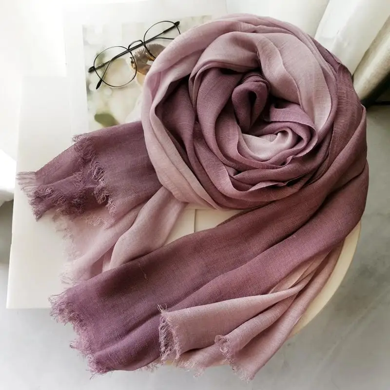 1Pc 190X90Cm Women Fashion Thin Cotton Linen Scarf Summer Female Outdoor Travel Simple Sun Protection Scarf Shawl