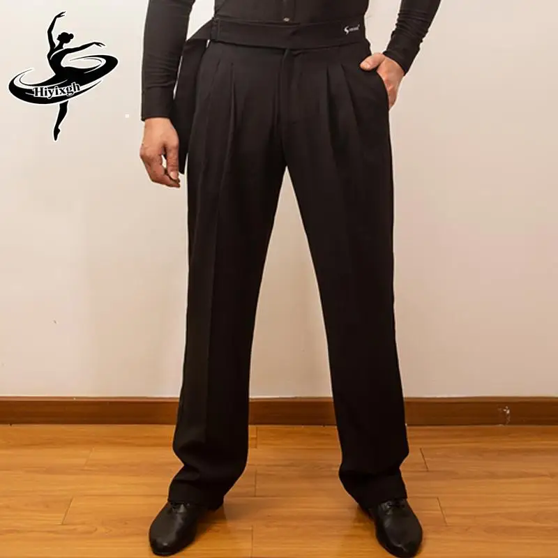 Men frenum Latin Dance Pants Ballroom Dance Clothes Cha Cha Rumba Salsa Dancing Trousers Male Practice Clothes Waltz Tango Wear view 3