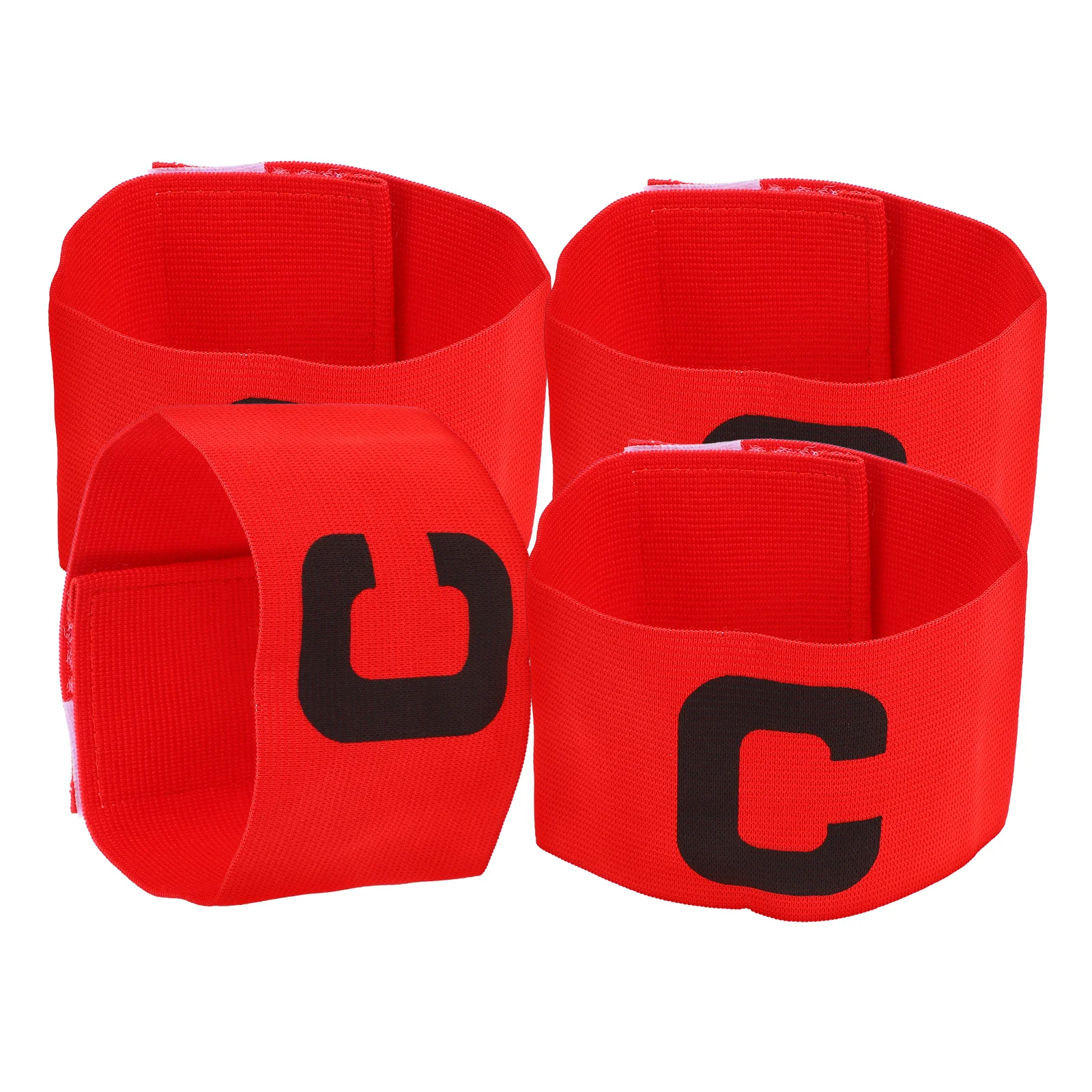 

4 Pcs Arm Bands Football Captain Armband Professional Red Soccer Accessory Convenient Man