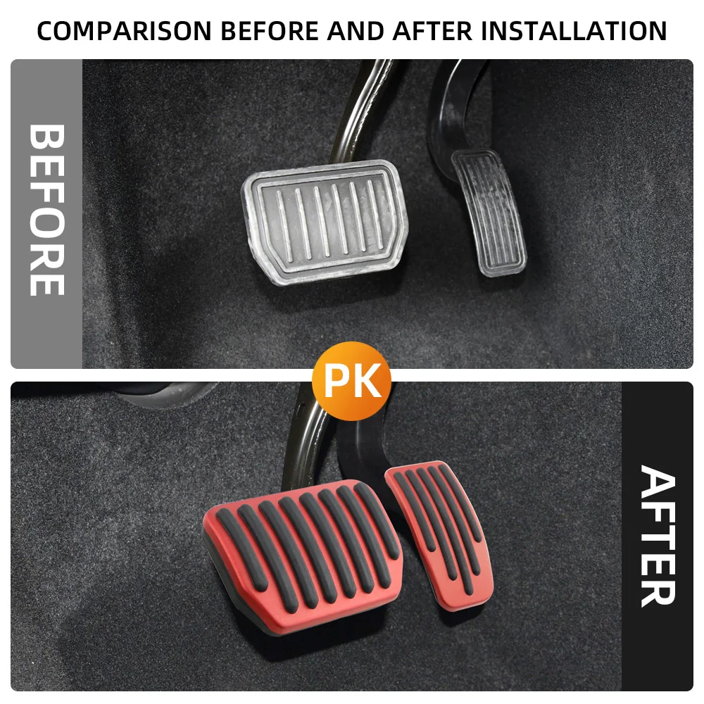 Car Pedal Cover for Tesla Model 3 Y Highland 2021-2026 Aluminum Alloy Accelerator Gas Brake Plate Pads Car Styling Accessories