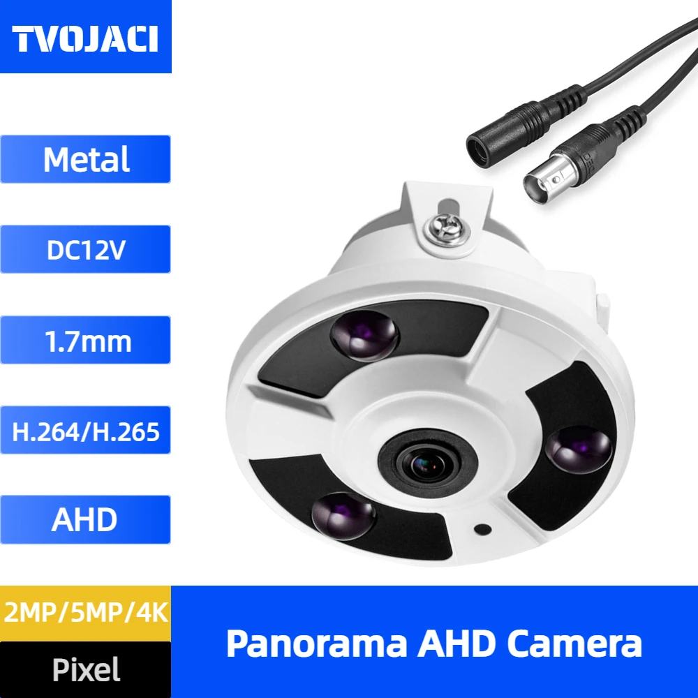 720P 1080P 4MP 5MP 8MP 4K HD AHD Camera  Fisheye Lens Panoramic Camera IR Nightvision Home Surveillance Camera Support AHD DVR