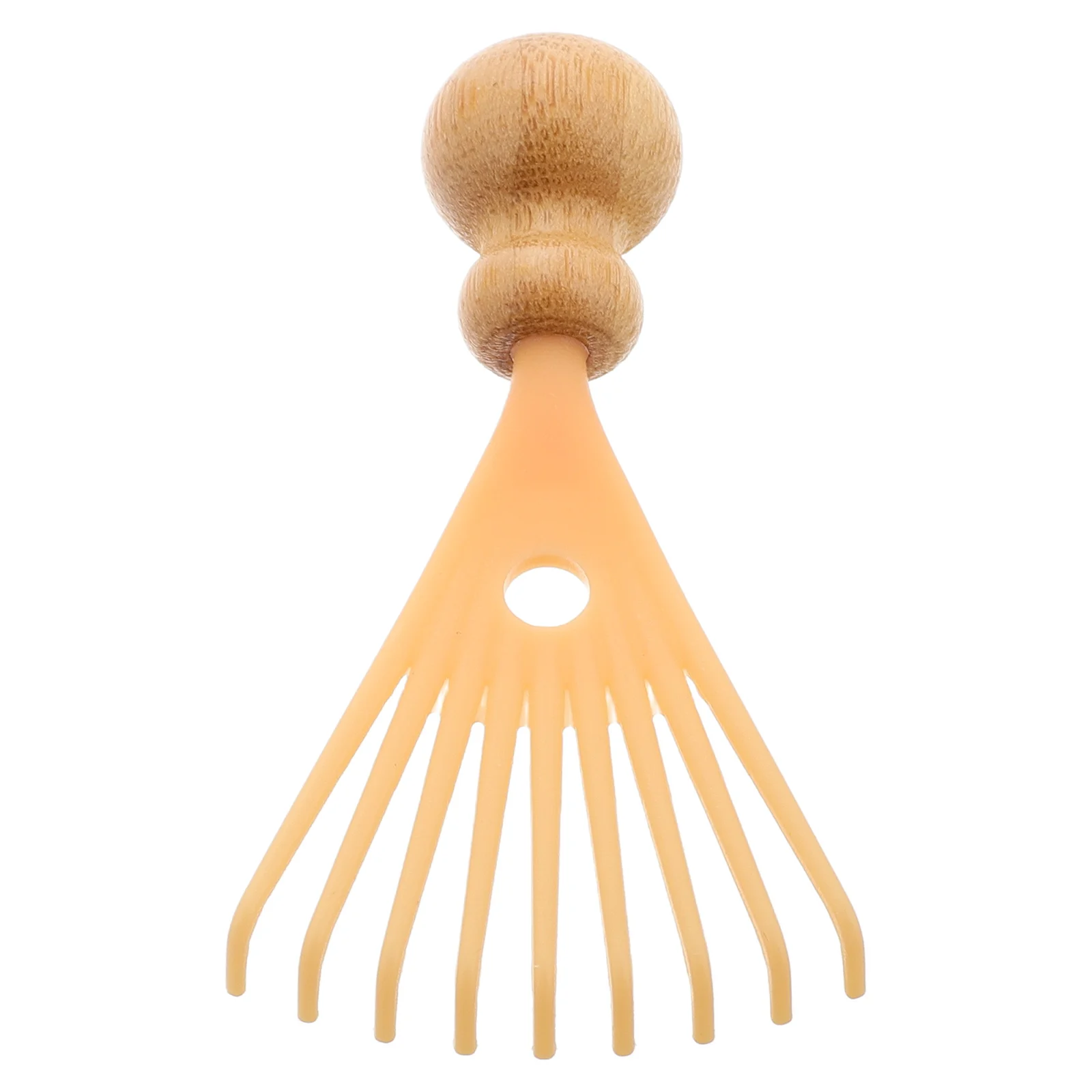 

Mini Resin Head Massager Beige Claw Manual Relaxation Tool Scalp Scratcher Massage Comb Portable Body Neck Hair Care
