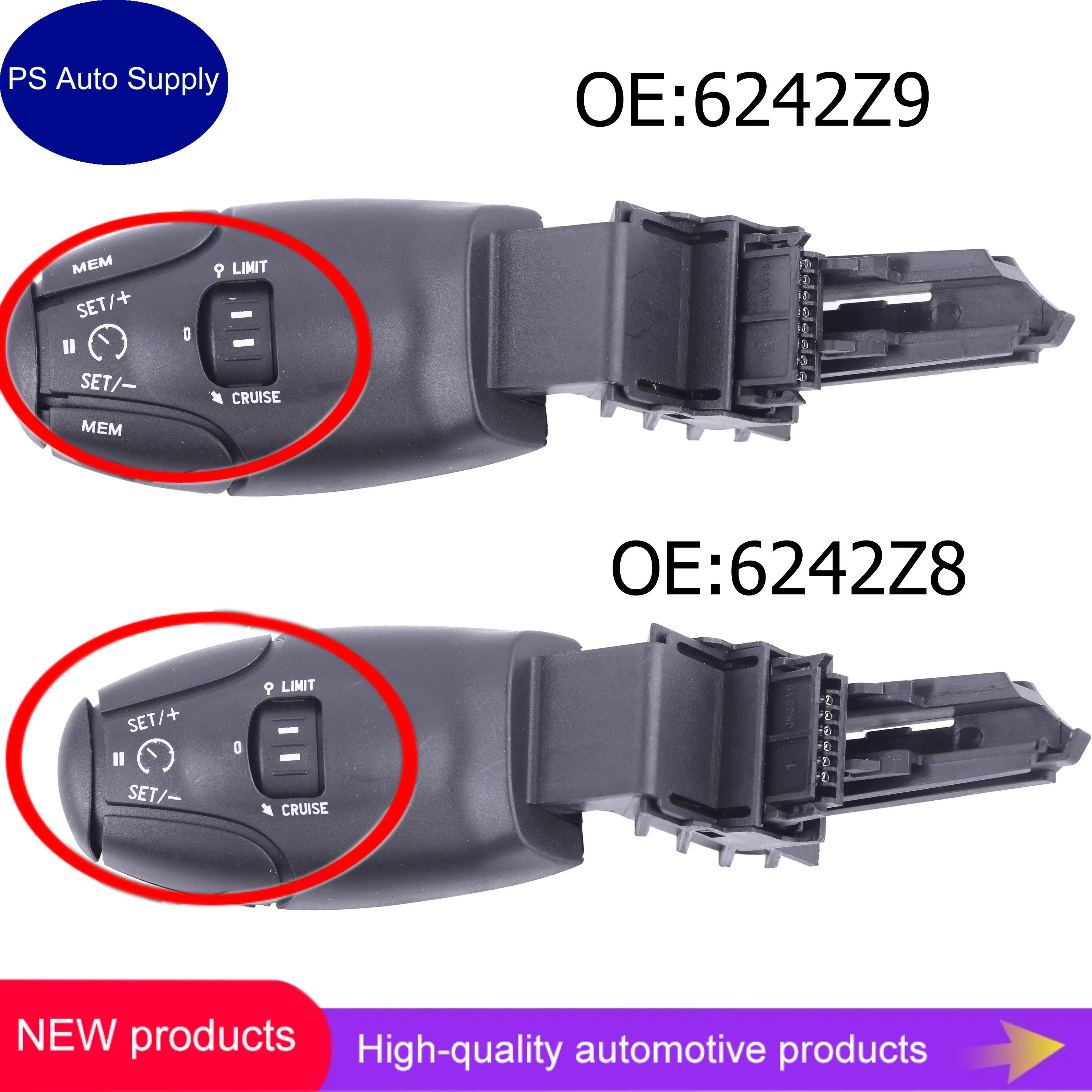 6242.Z9 6242Z8 Car accessories For Peugeot 307 308 408 206 207 301 3008 for Citroen C2 Cruise Control Switch 6242Z9 96637159XT