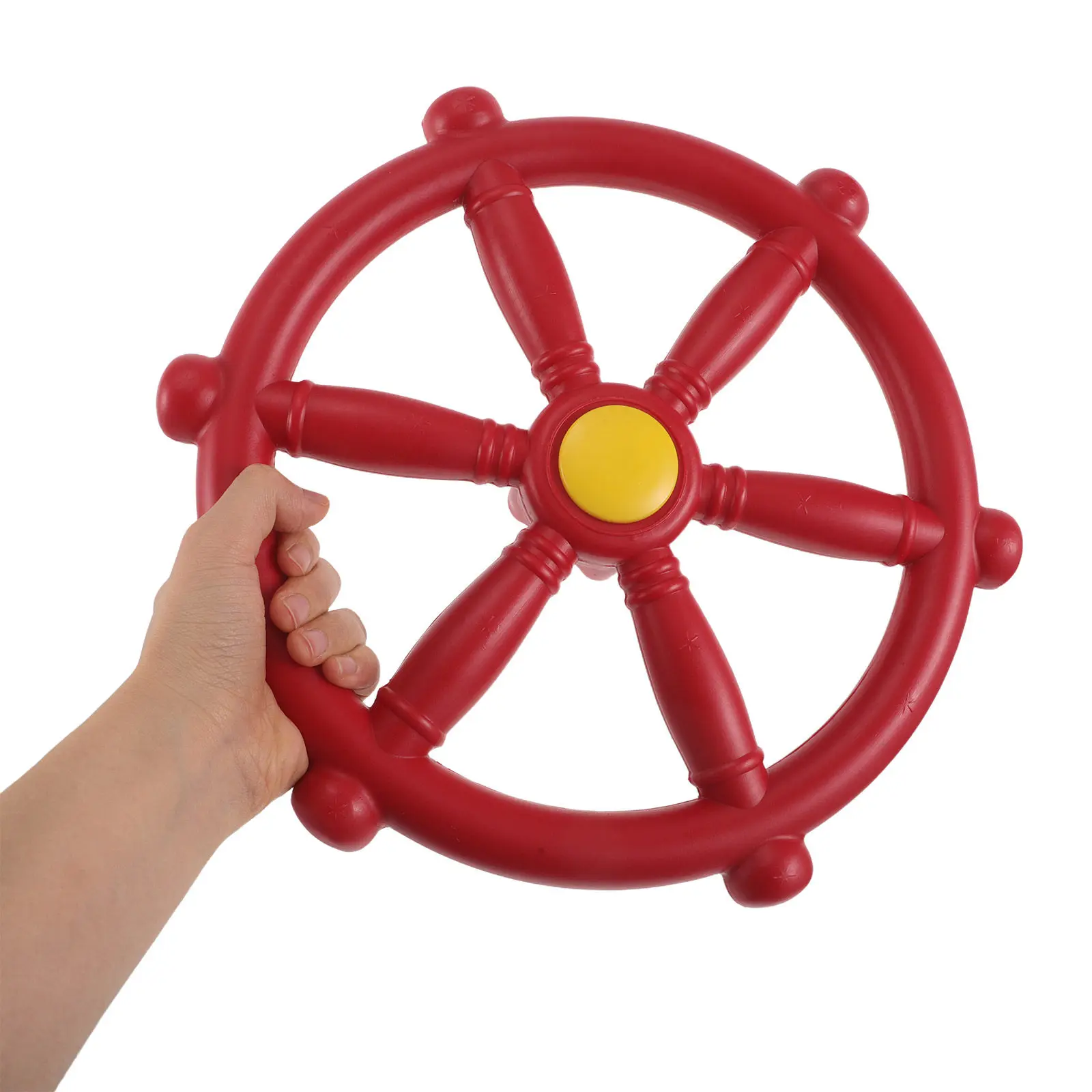 

Kids Pirate Wheel Outdoor Playhouse Steering Helm Plastic Captain Ship Steering Wheel Pretend Play Playground Accessories