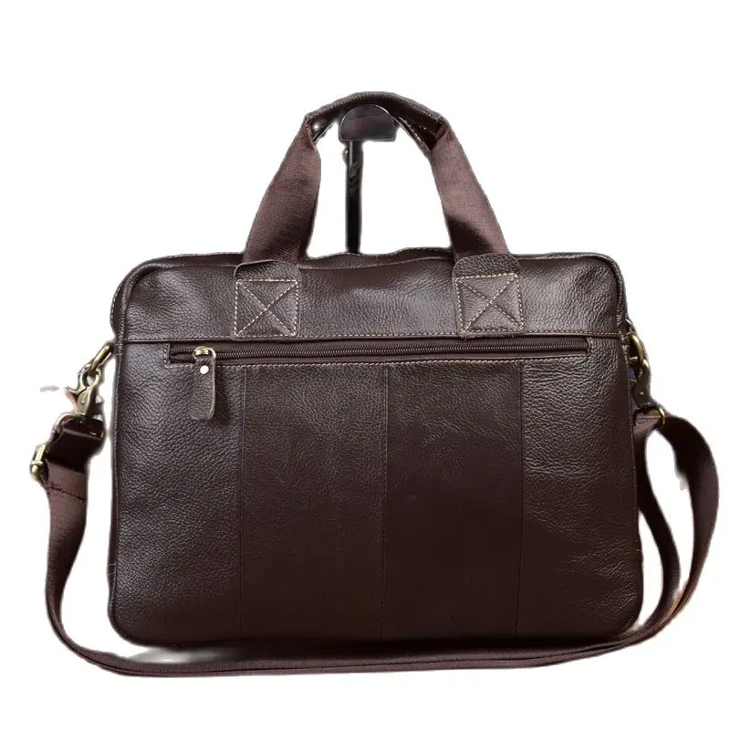 New Genuine Leather Briefcases Laptop Handbag for Men's Business Crossbody Bag Cowhide Messenger Shoulder Storage Leisure Bags