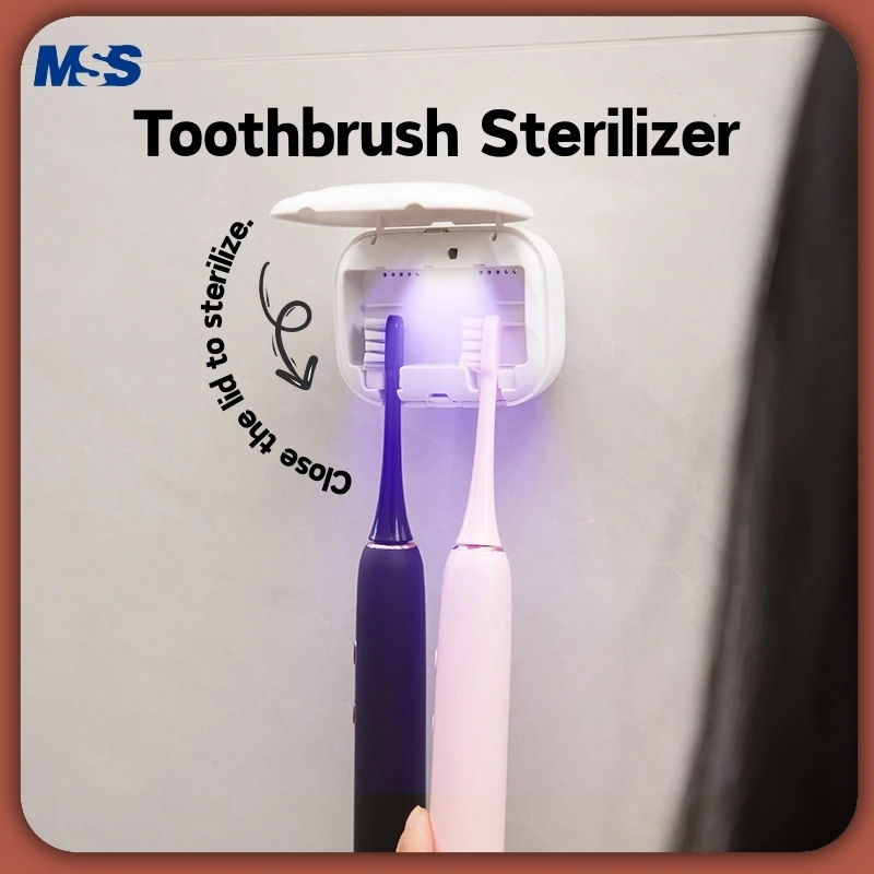 Sterilizzatore per spazzolini UV Led-99,99% Sterilizzazione Disinfettante per casa e viaggio, Adatto per spazzolini elettrici