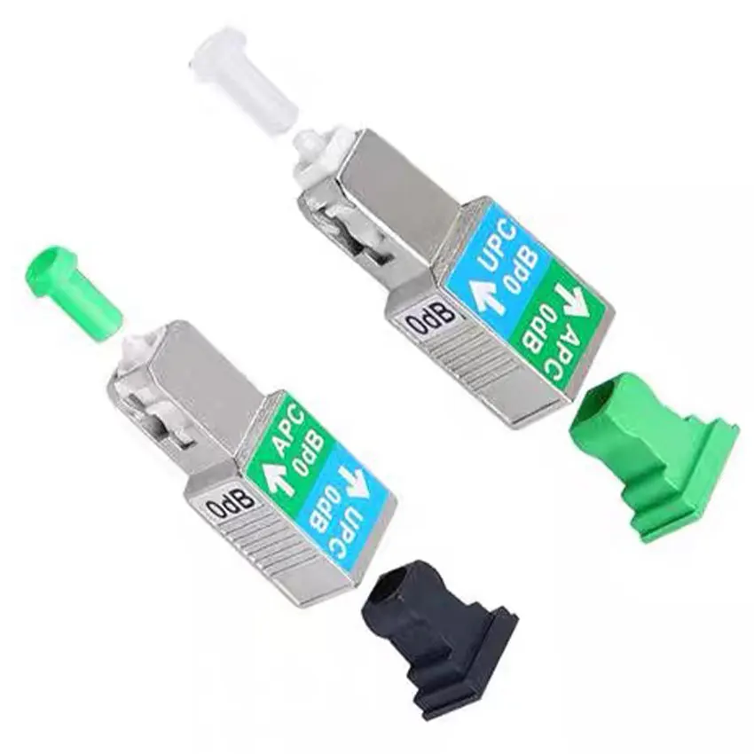 2PCS NEW Optic Fiber Attenuator Connector 0dB SC/APC Female-SC/UPC Male SM-9/125 Fiber Optic Adapter Flange Coupler Wholesale