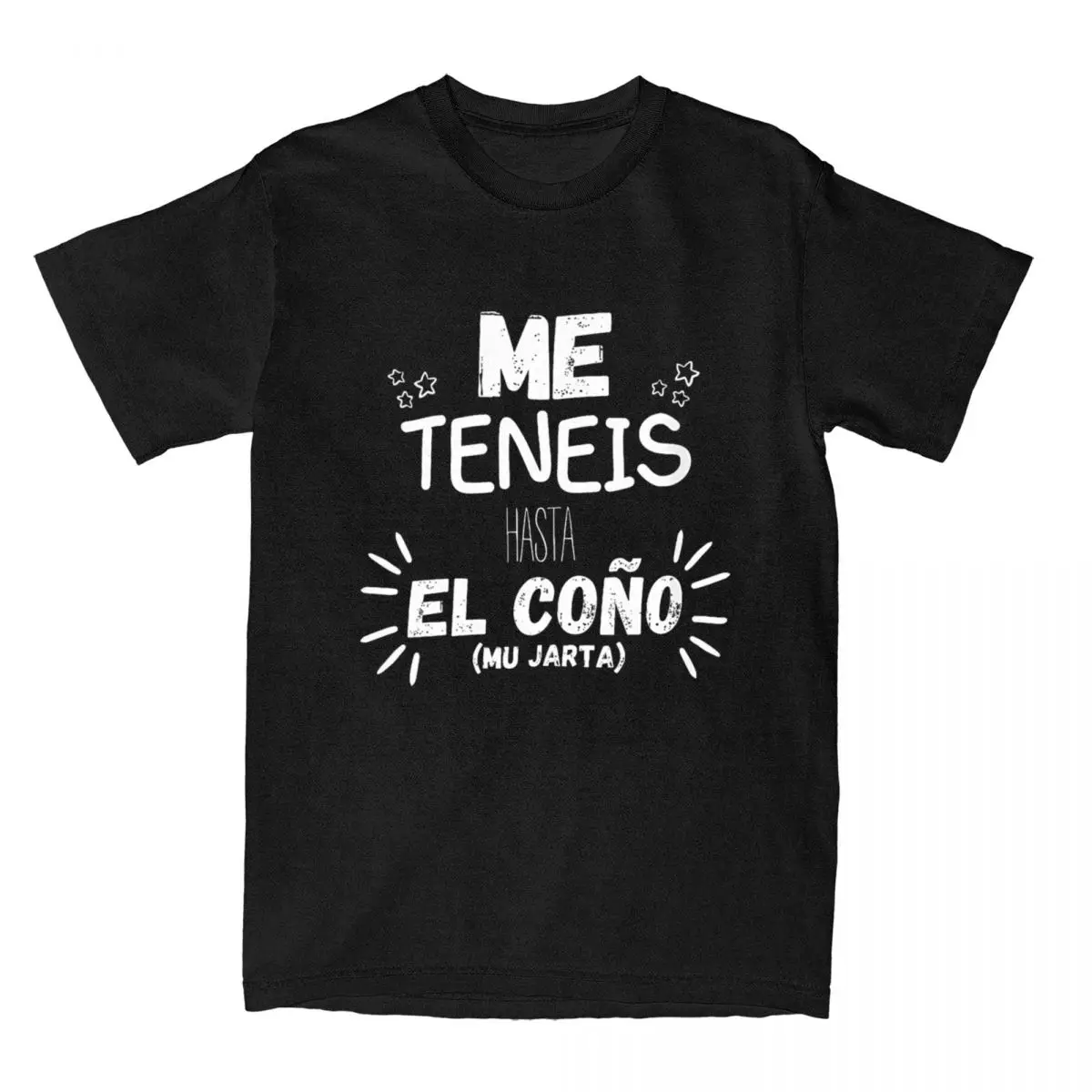 Men T-Shirt You Have Me Up To The Balls 100% Cotton Tee Shirt Short Sleeve Spanish Phrases Jokes T Shirts Crew Neck Tops Printed