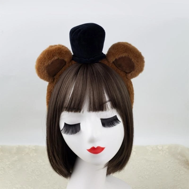 Orso a orecchio per festa compleanno della festa per capelli da donna femminile oggetti scena Halloween