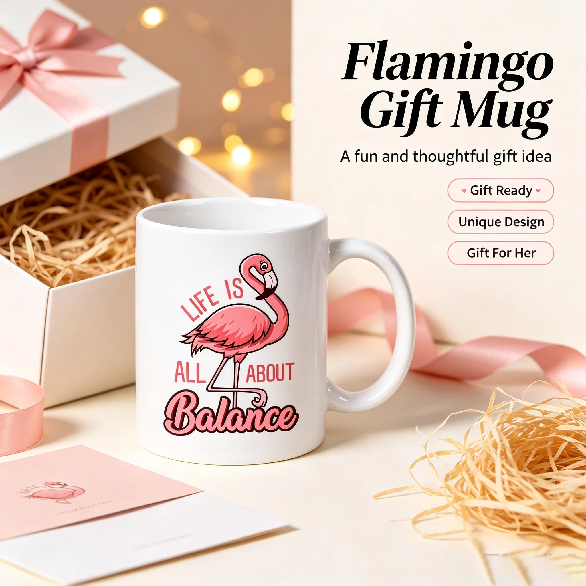 Inspirational Flamingo Ceramic Mug - 