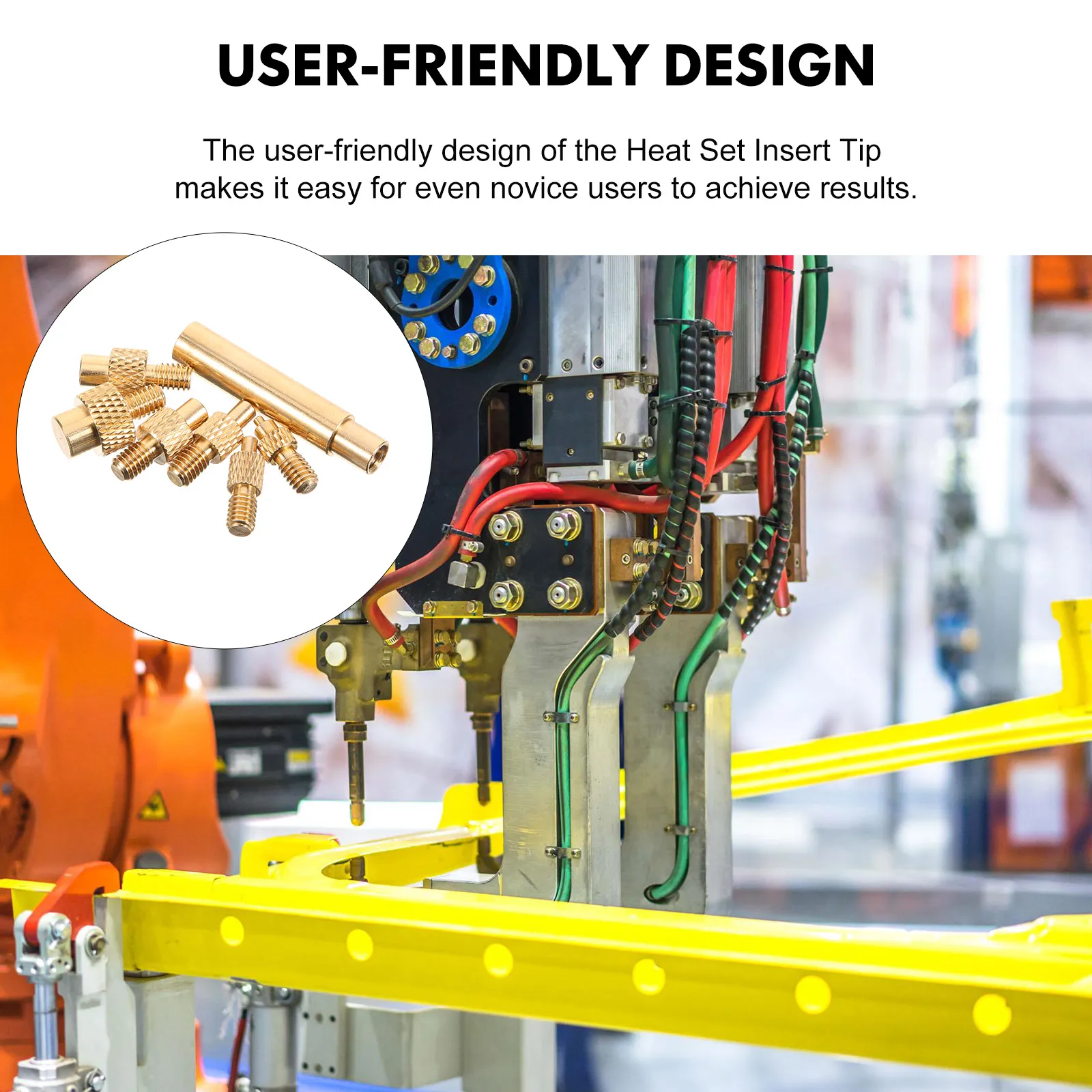 

1Set Heat Set Insert Tool for 3D Printers and Injection Molding Streamlined Design Easy to Use Heat Set Insert