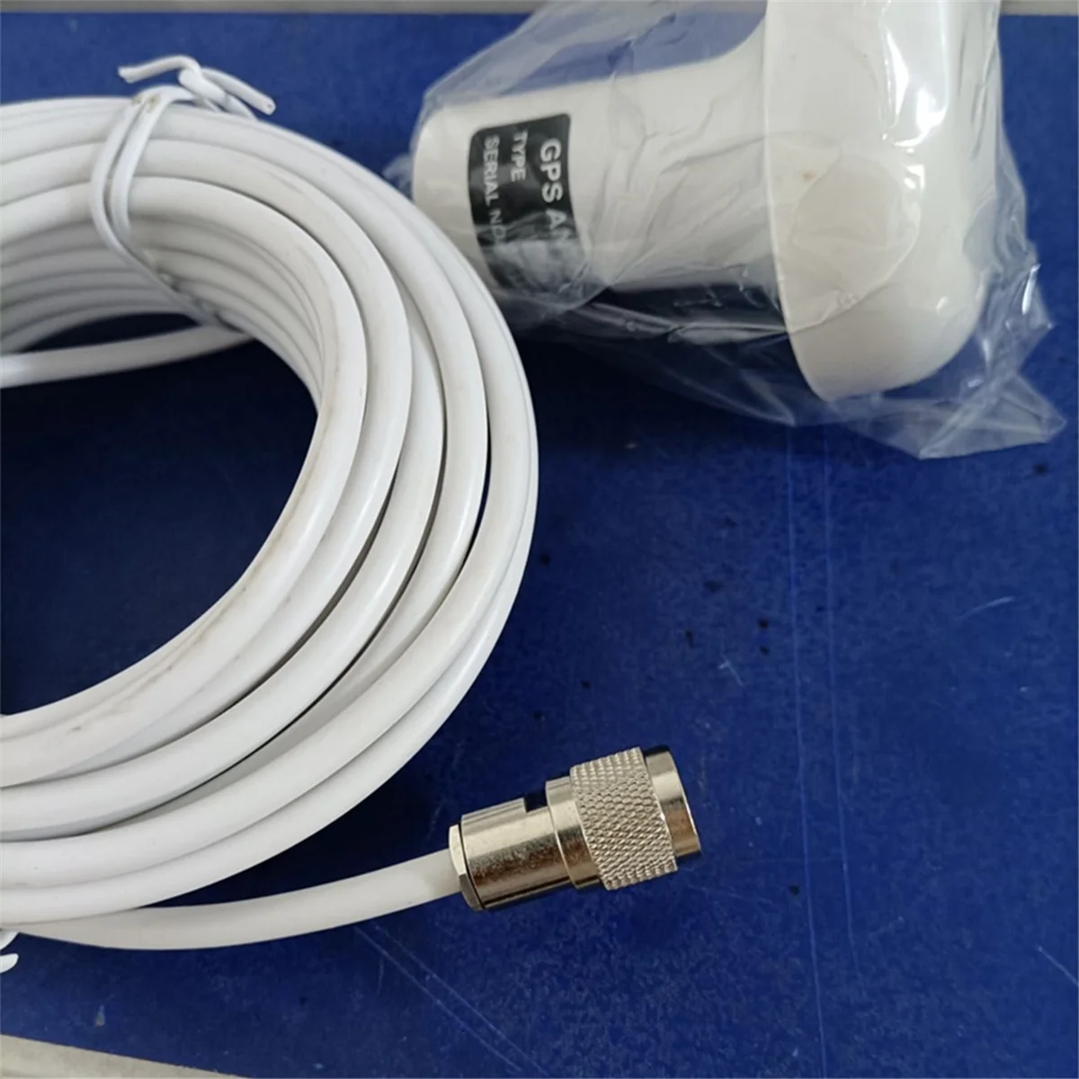 #243S 1 Pcs of GPS Antenna HA-017 Marine Gps Antenna with 10 Meter Cable TNC Connector RF Cable 10m RG-58 TNC Interface (White)