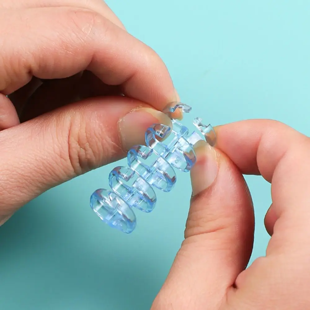 10Pcs Binding Spines Snap Split Binder Rings A4 A5 A6 Notebook Learning Cards Loose Leaf Plastic 5 Ring Binding Combs