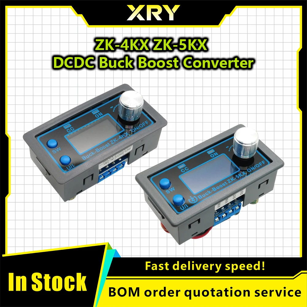 ZK-5KX ZK-4KX DCDC Buck Boost Converter CC CV 0.5-30V 4A 5V 6V 12V 24V Power Module Adjustable Regulated laboratory power supply
