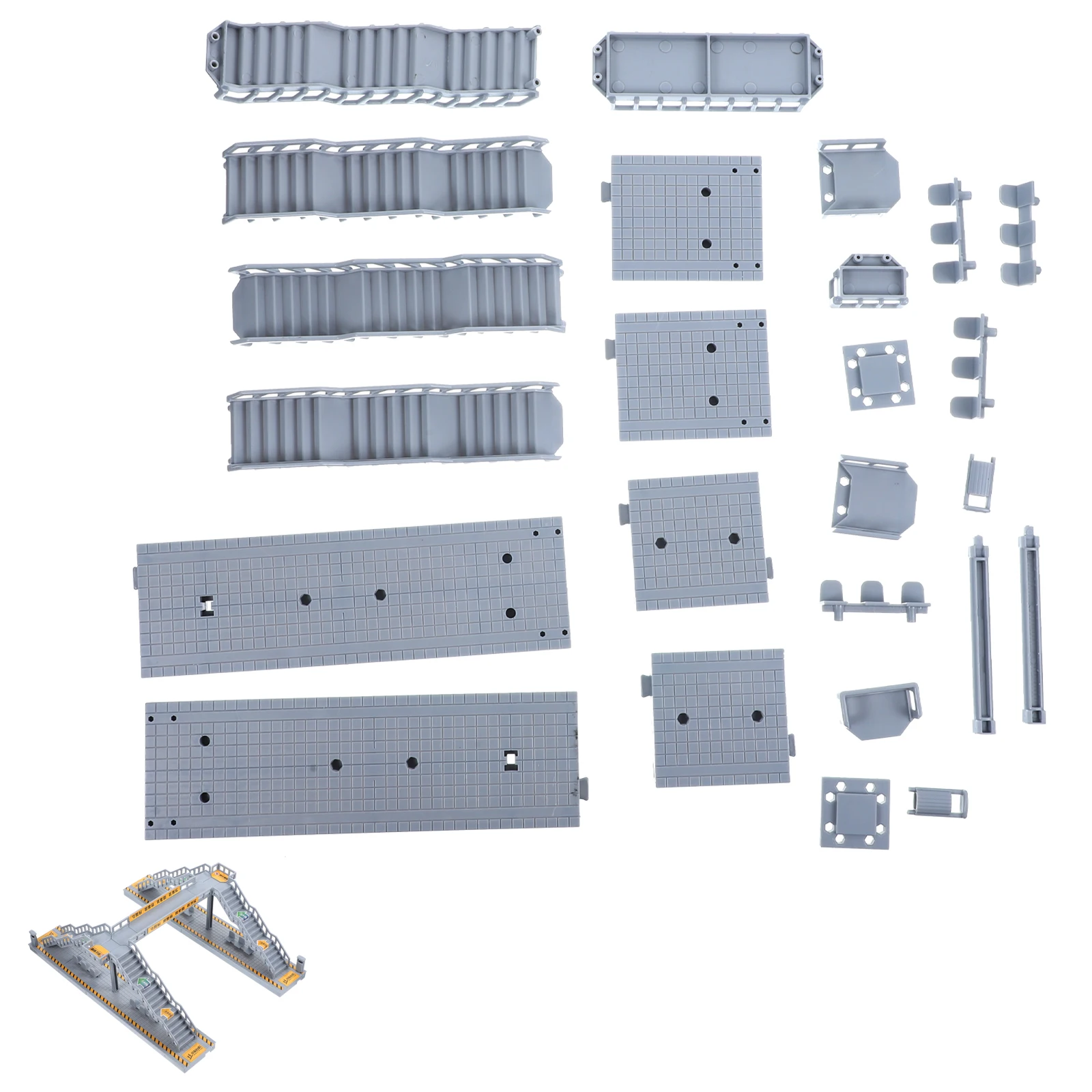 1 zestaw Mini Mostek Dekoracja do Piaskownicy Materiały DIY Akcesoria Domowe Sceneria Kolejowa Rekwizyt Plastikowa Ozdoba Budowlana