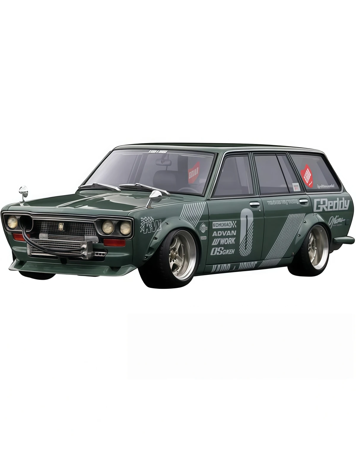 1/10 Datsun 510 Wagon Widebody Clear Body Shell 200mm Width For RC Drift Car MST、Yokomo、ReveD、Tamiya TT02D 258mm Wheelbase
