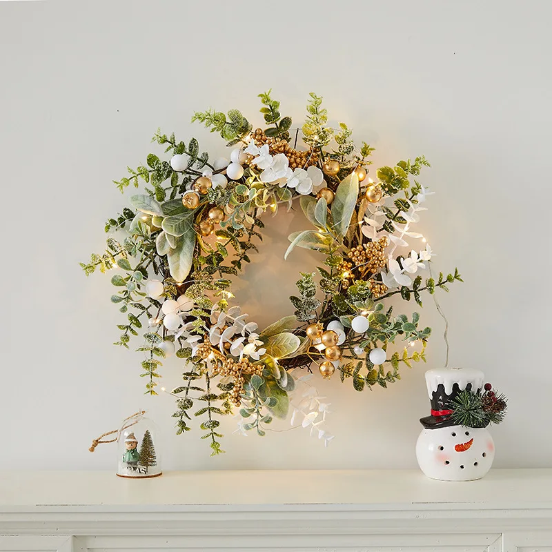 

Золотая серия Amazon, украшения, виноградные кольца, рождественские украшения, цветочный венок, отель, торговый центр, подвеска на рождественскую елку