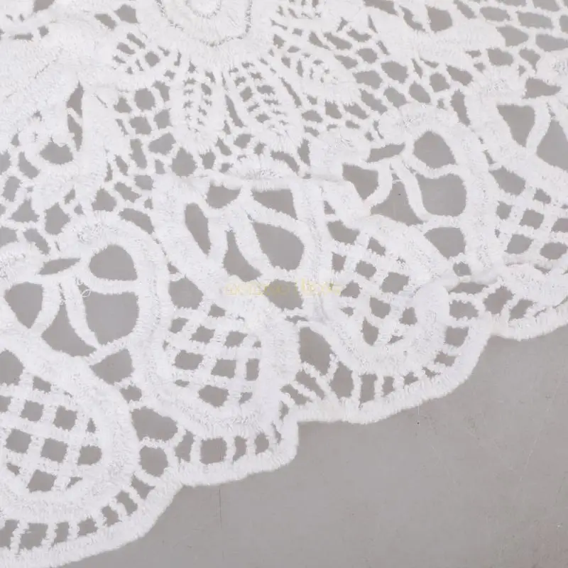 31BF سترة صوفية نسائية من الدانتيل مع سترات قصيرة الأكمام من الكروشيه الشفاف #3