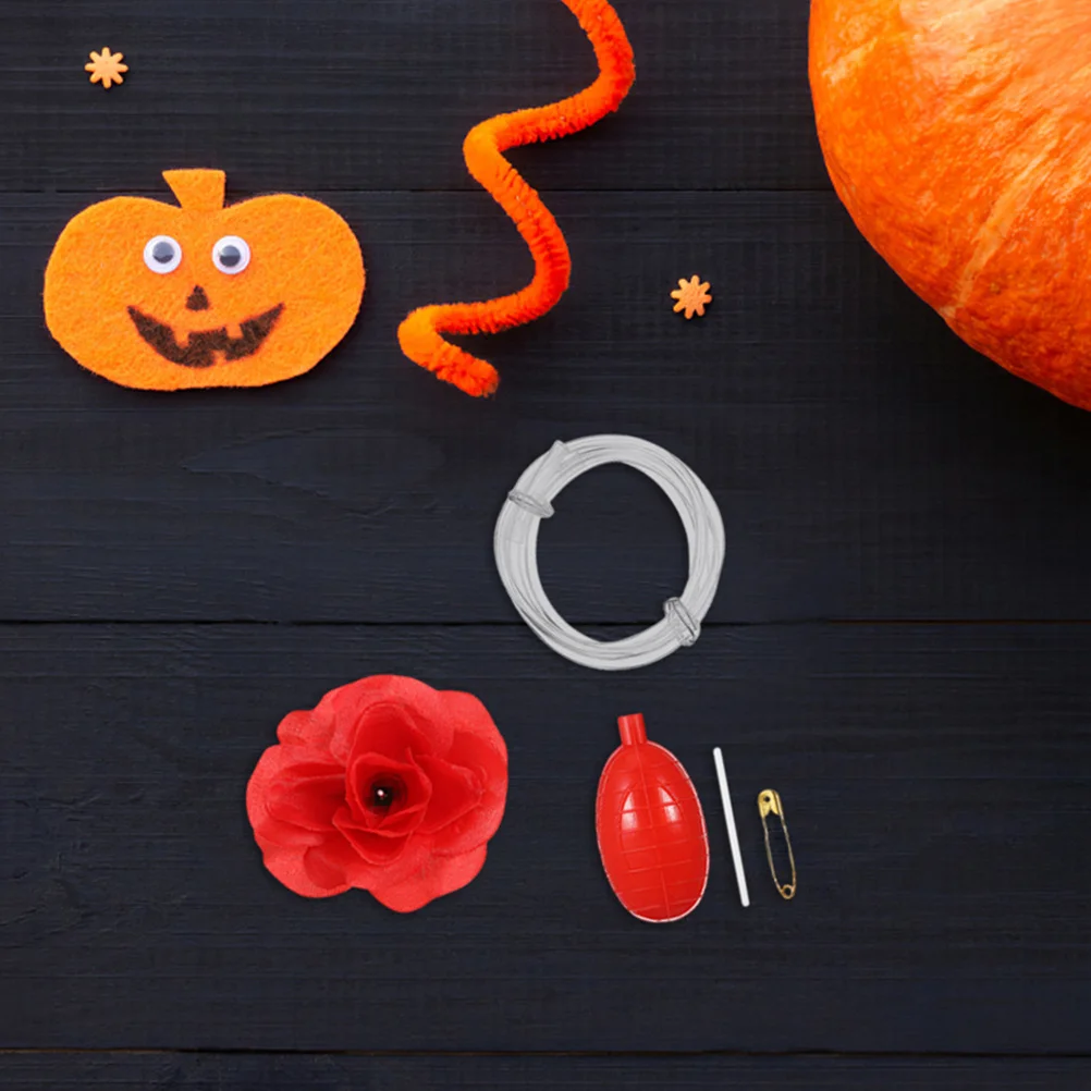 3 stks Prank Spuitende Rose Pin Herbruikbare Nep Bloem Broche Party Halloween Office Fun Water Bloem Speelgoed