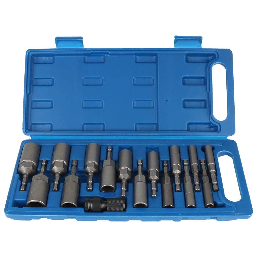 

Removal Tools Electric Drill Socket Head Universal Car Repair Tools Auto Accessories Portable 16PCS/Set Socket Wrench Bar