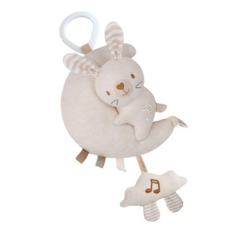 سرير بيبي شماعات مع موسيقى مهدئة القطن العضوي الكرتون أفخم حشرجة الموت لمقعد السيارة الترفيه التحفيز الحسي 15UB