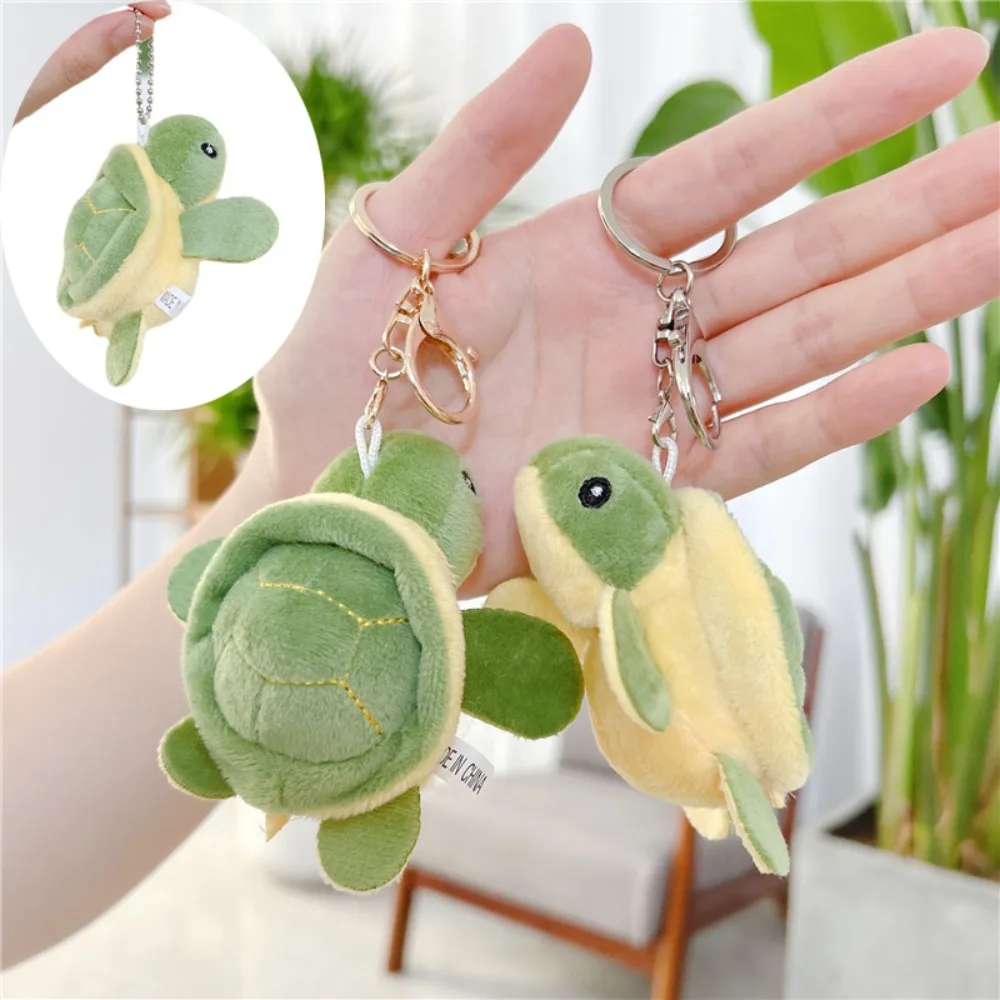 Jouet en peluche tortue de mer pour enfants, petit pendentif de sac de dessin animé mignon, mini tortue d'anime, porte-clés beurre, accessoires pour enfants, 10cm