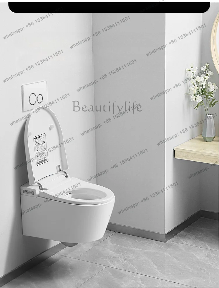 

Intelligent integrated suspension embedded in wall row wall-mounted toilet household suspended toilet