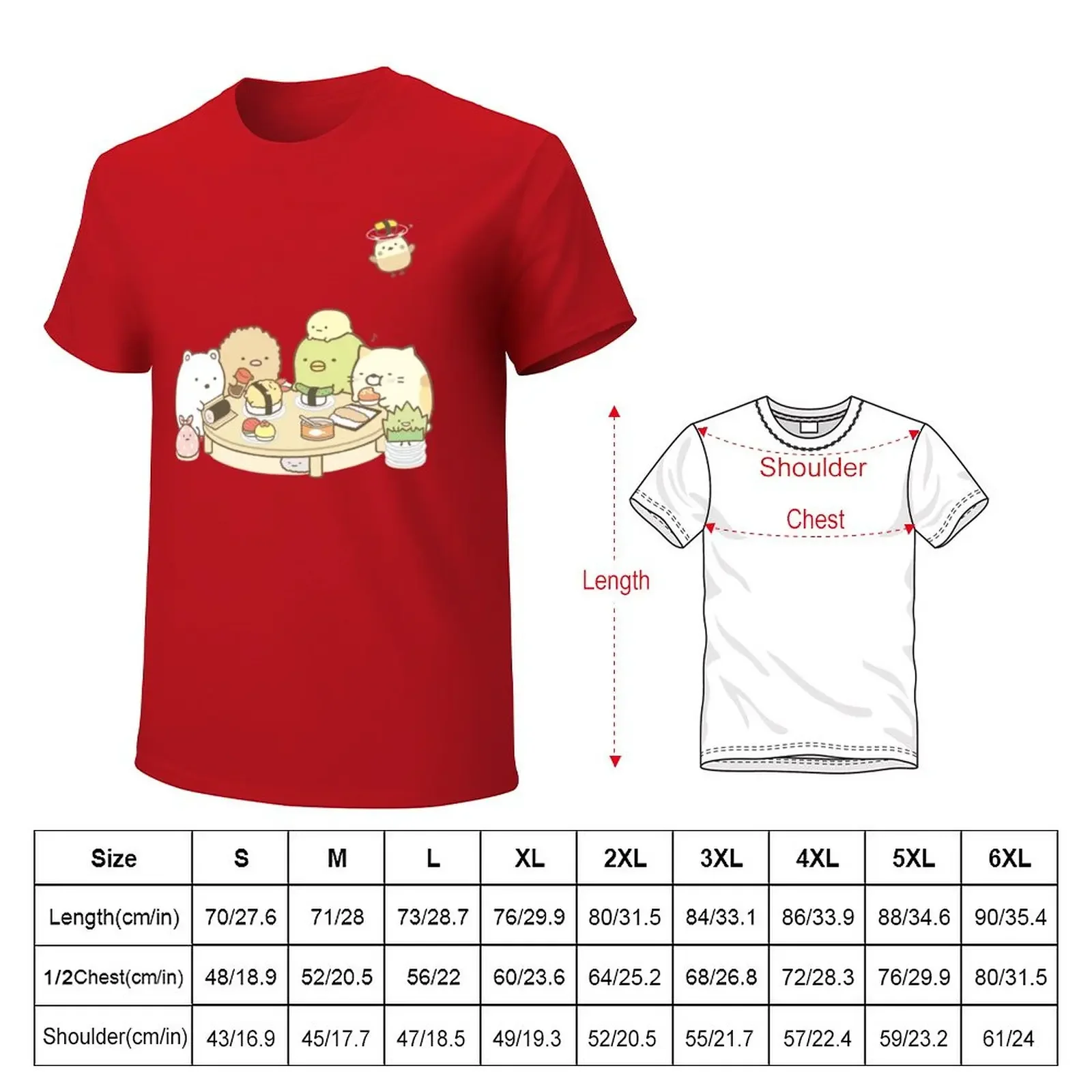 Sumikko Gurashi - All Characters Having Dinner T-Shirt blanks Short sleeve tee cute clothes designer t shirt men