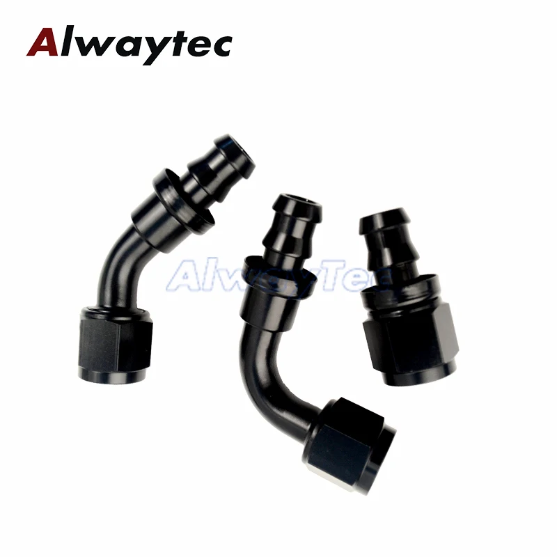 Universal AN10 Push-on Hose End Fittings Fuel Oil Cooler Hose Fitting 0 45 90 180 Degree Reusable Connection Adapter