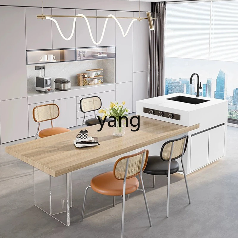 

TGF Extendable Rock Slab Luxury Stone Custom Home Dining Table Italian Modern Minimalist Storage