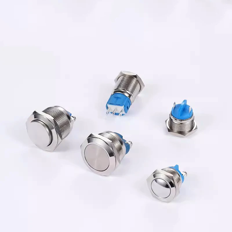 

Металлическая кнопка переключения 12/16/19/22 мм, автоматическая блокировка, кнопка питания 1NO, нормально открывающаяся винтовая ножка, игла, ножка, плоская головка