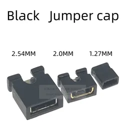 50PCS 1.27mm Pitch Jumper cap/short circuit cap spacing Short / 1.27 connector row stitch short link jumper 2.54/2.0MM SOpening