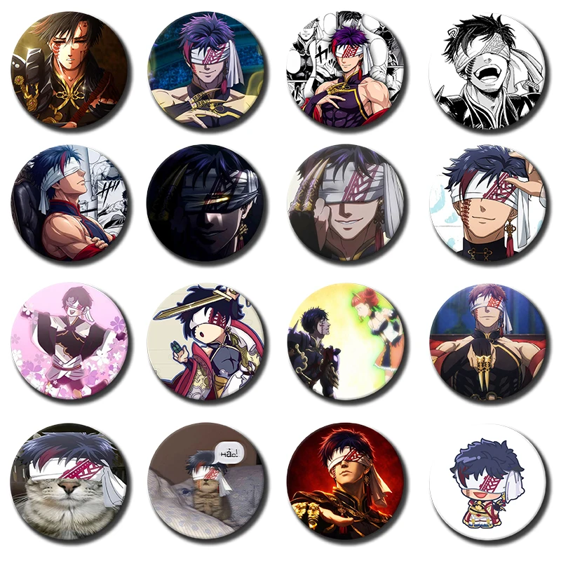 Pop Anime Character Qin Shi Huang Badges Creative and Interesting Badges Can Be Given As Gifts for Children and Friends To Wear