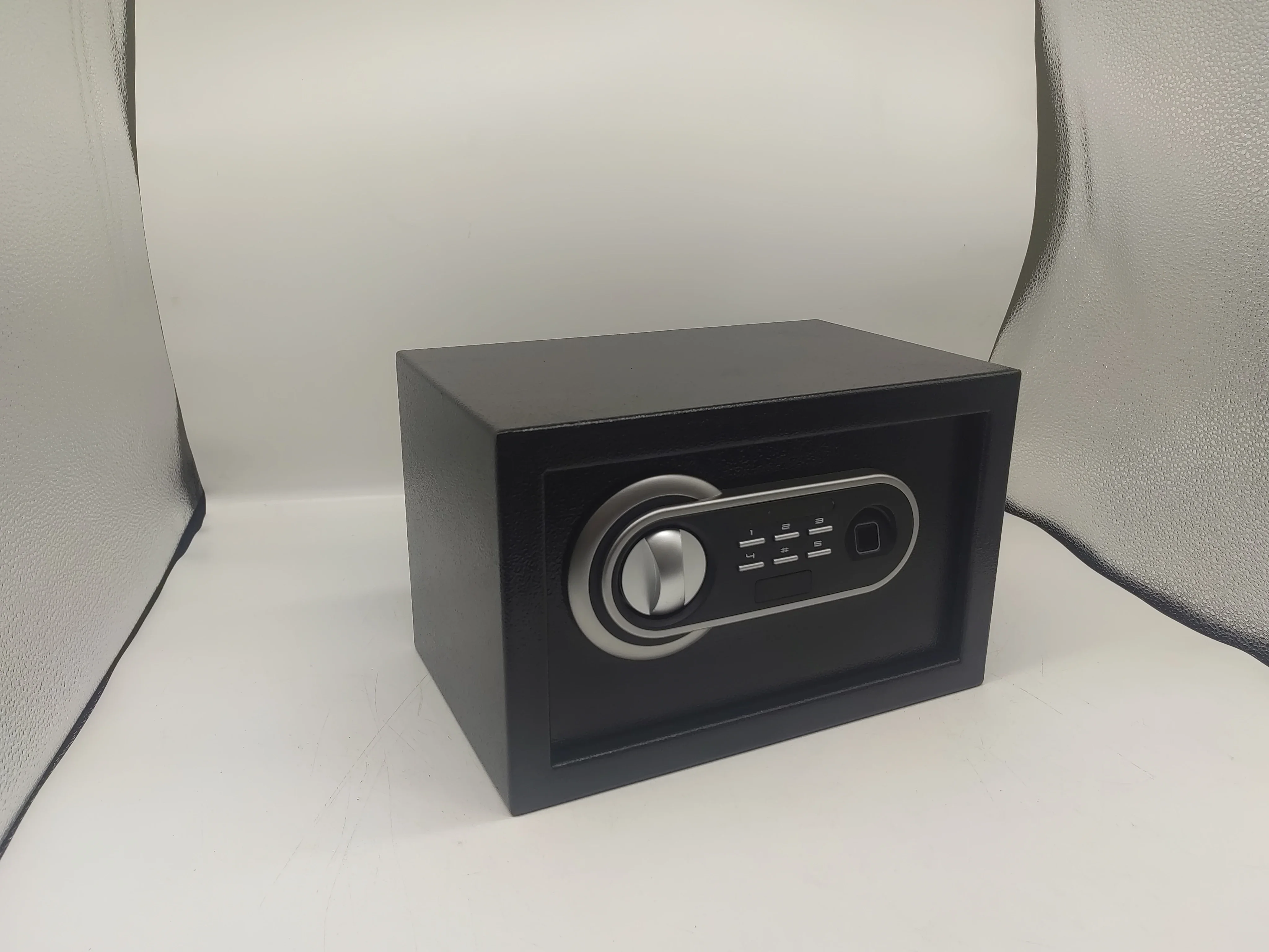 New High Quality 20cm Black Steel Home Security Programmable Biometric Fingerprint Lock Biometric Drawer Safe for Cash Jewelry