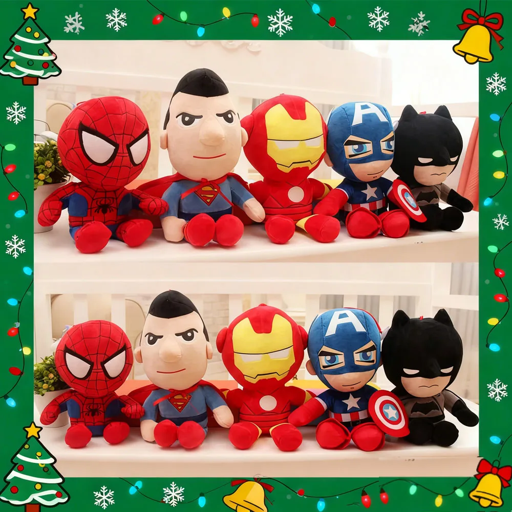 27-30 سنتيمتر مارفل فيلم الدمى سبايدرمان الرجل الحديدي باتمان سوبرمان ألعاب من القطيفة لينة محشوة بطل كابتن أمريكا أفضل الهدايا للأطفال #1