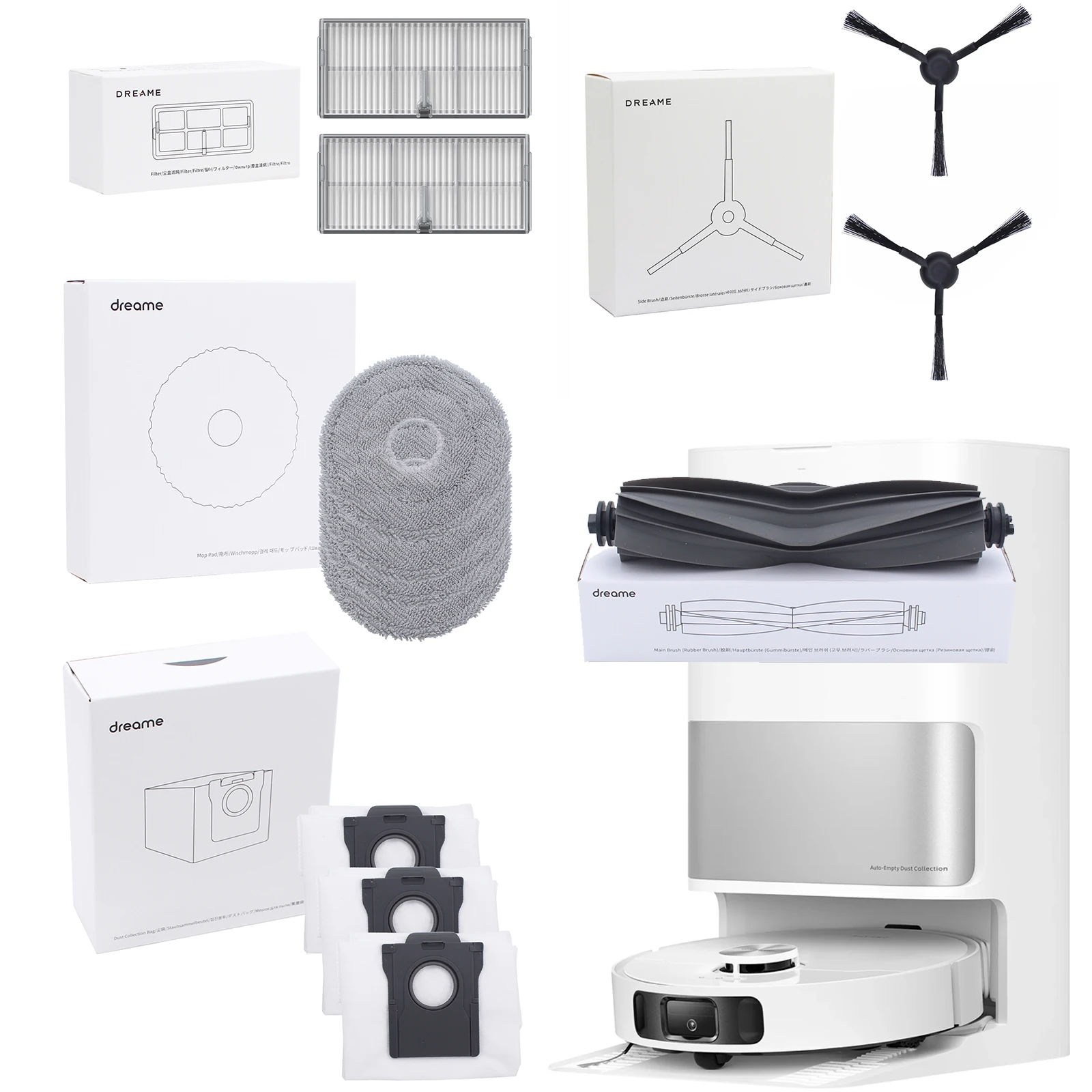 【Opcional】Accesorios originales para robot aspirador Dreame X30 Ultra/L40 Ultra AE/L10s Pro Ultra/L10s Ultra Gen 2/Mova E30 Ultra.