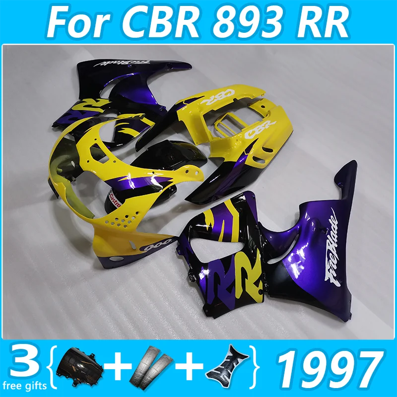 Carenado de motocicleta para Honda CBR900RR CBR893RR 1997 años Kit de carenados caja de plástico CBR893 CBR900 RR 97 Bodyframe Cowl Shell