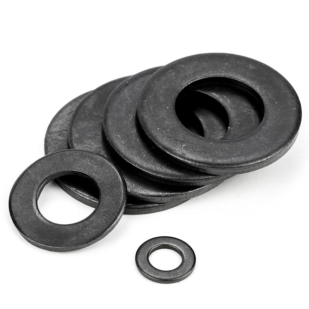 Imagem -02 - Nindejin Preto Flat Washer Aço Carbono Junta Anel Atacado Grande Quantidade M2-m30 331000 Pcs