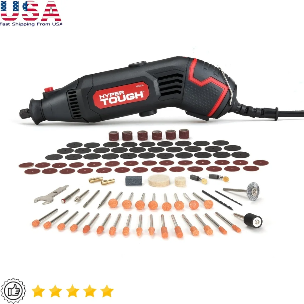 

1.5 Amp Corded Rotary Tool Variable Speed 105 Accessories Storage Case High Performance Cutting Grinding Polishing Drilling