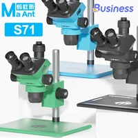 MaAnt S71 Trinocular Microscope 6.5X-52X Zoom Industrial 4K Camera For Mobile Phones Motherboard Electronic Welding Repair tools 1