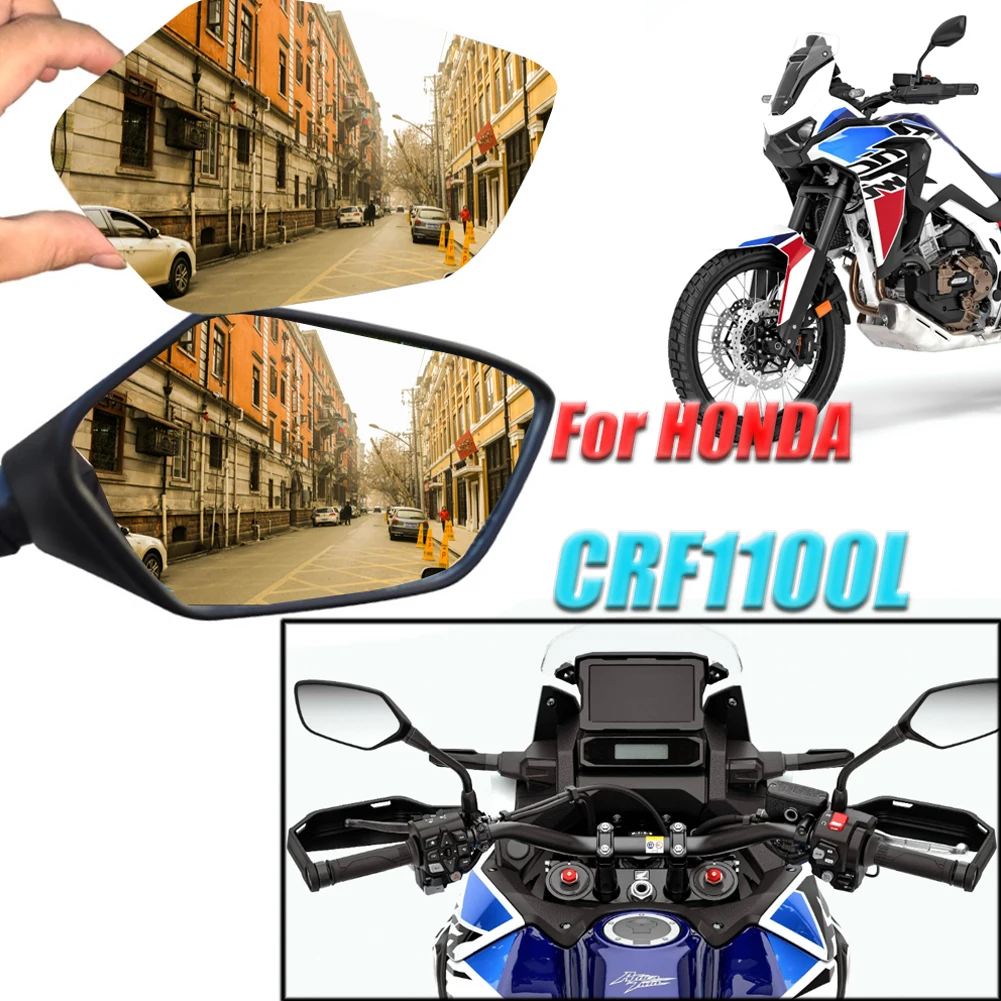 

Motorcycle Convex Mirror Enlarge Increase Rearview Mirrors Side Mirror View Vision For Honda NT1100 CRF1100L