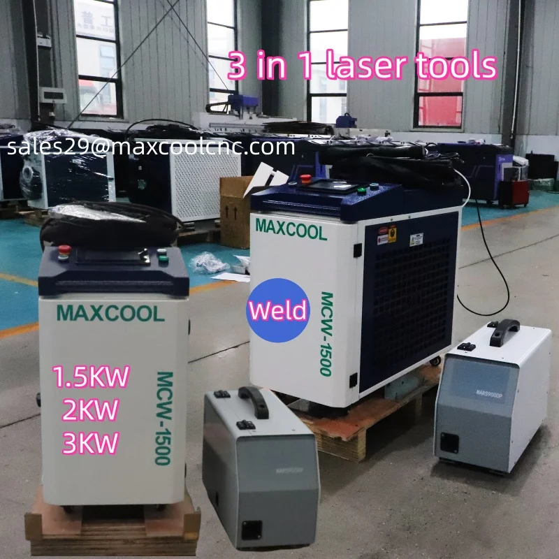 Metal Welding Machine Handheld Compact Design Multifunctional 3 in 1 Laser Welding Machines for Steel Aluminum