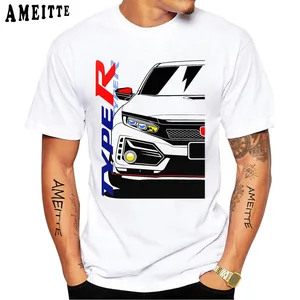 Klassiker Civic EP3 FD2 Typ R FN2 T-Shirts Neue Sommer Kurzarm JDM Legends T-Shirt Casual Boy Tops Sport Sport 6 Hauptverkäufe Honda Jdm Shirt - №3