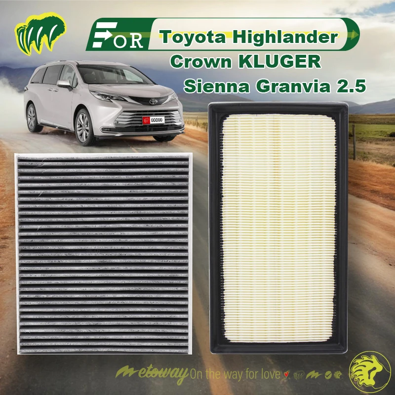 For Toyota Highlander Crown Sienna KLUGER Granvia 2.5 Dual-engine Car Air Conditioner Filter Car Air Filter Replace Filter