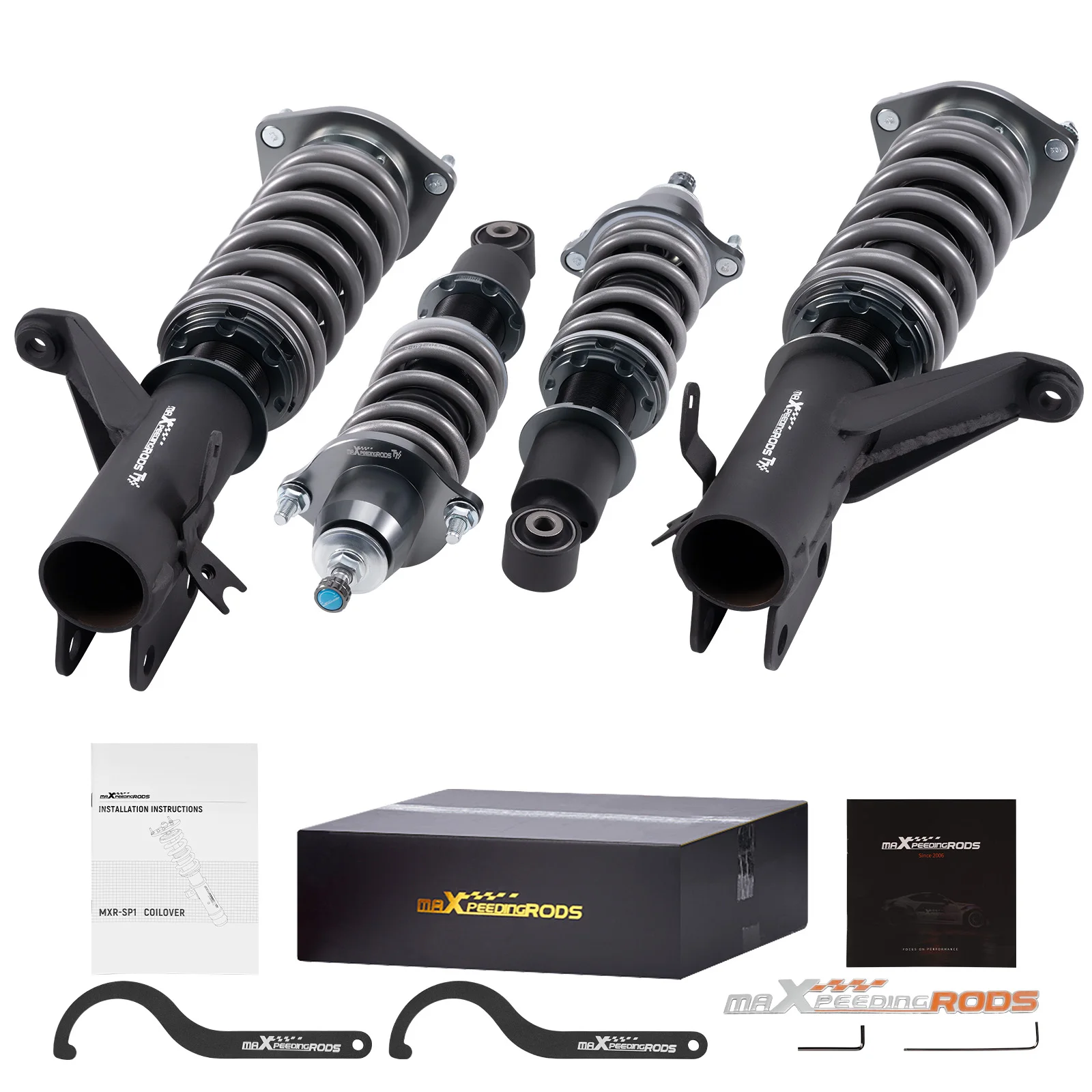 

MaXpeedingrods T7 Coilovers Suspsenion 24-позиционный демпфер для Honda Civic EM2 2001-05 Комплект опускания подвески Coilover