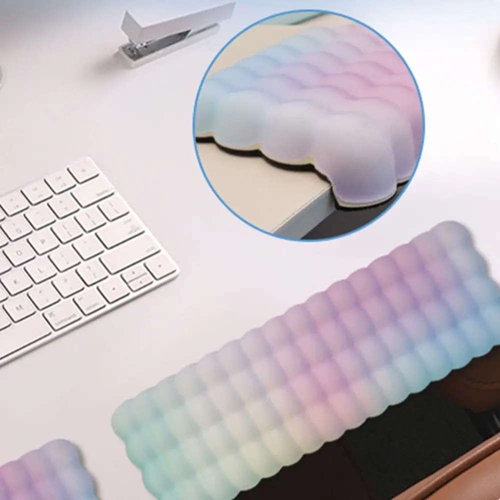 L-Shaped Keyboard Wrist Rest Soft Leather Slow Rebound Elbow Support Cushion Non-Slip Comfortable Elbow Support Padding